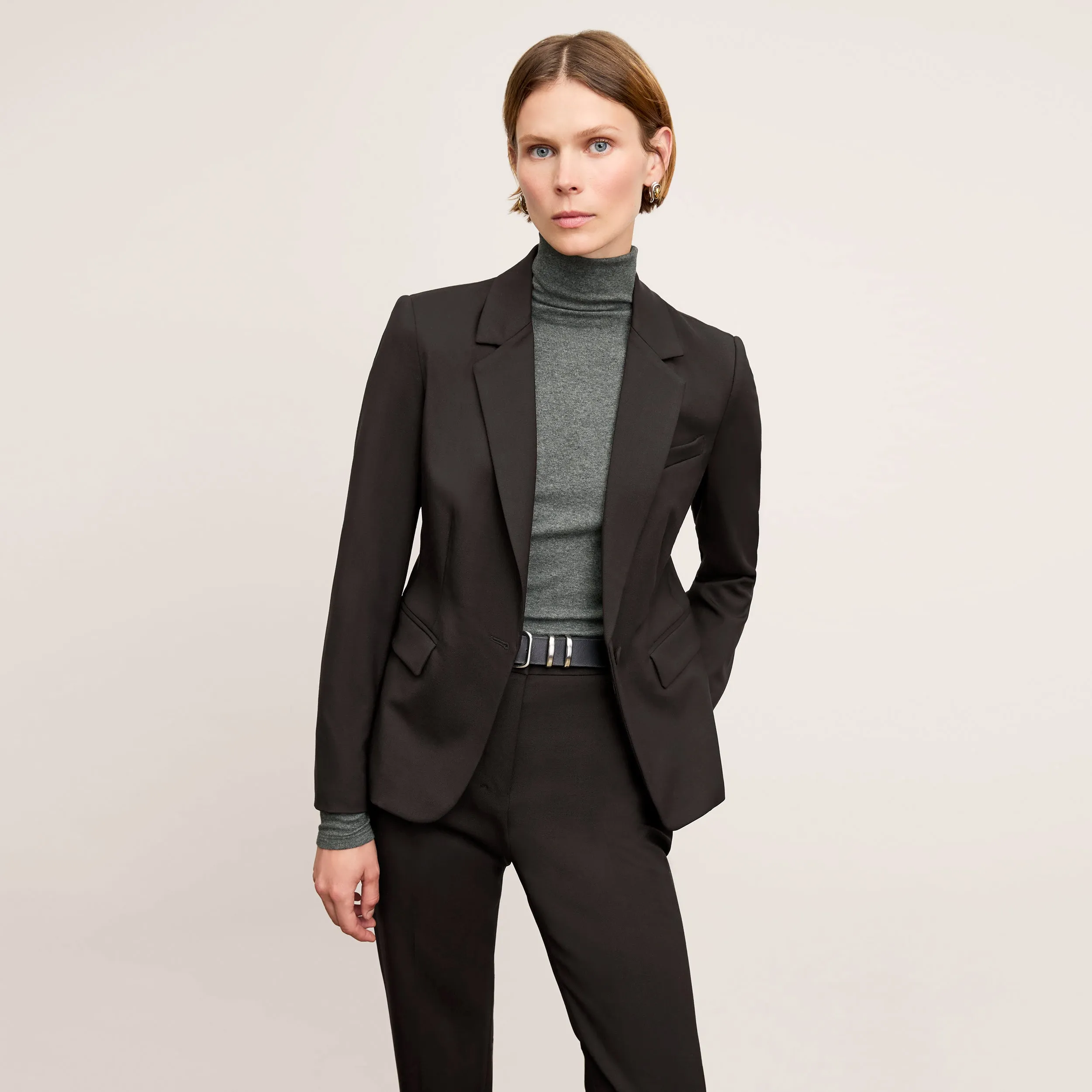 Axam Layering Turtleneck - Organic Ribbed Pima Cotton :: Charcoal