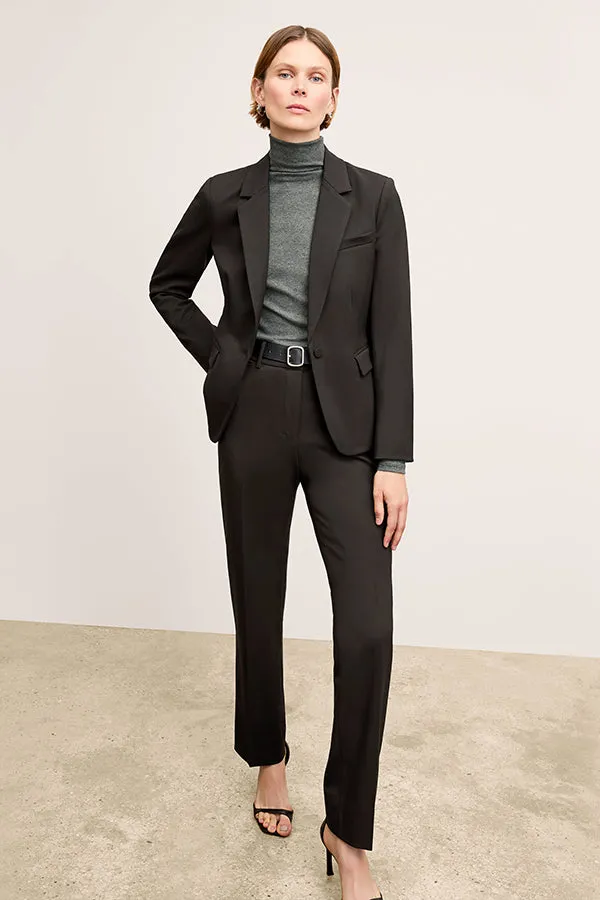 Axam Layering Turtleneck - Organic Ribbed Pima Cotton :: Charcoal