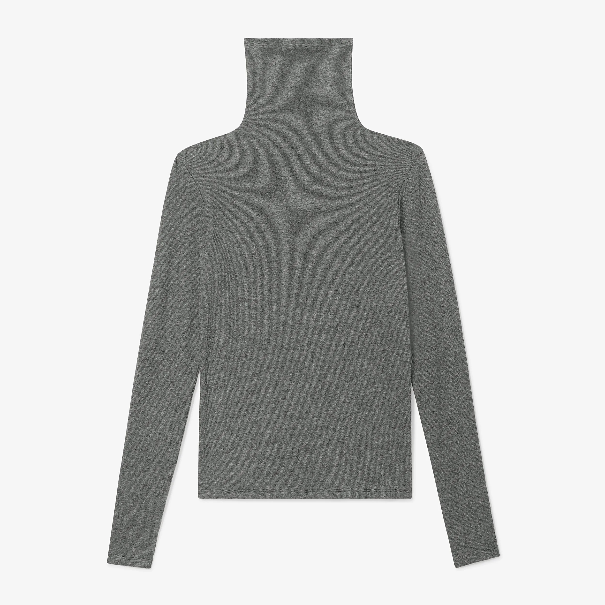Axam Layering Turtleneck - Organic Ribbed Pima Cotton :: Charcoal