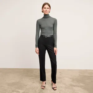 Axam Layering Turtleneck - Organic Ribbed Pima Cotton :: Charcoal