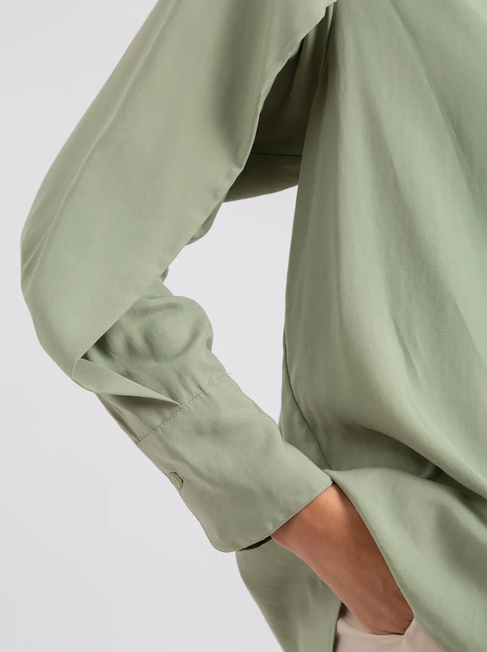 AYDA TOP PLAIN SAGE