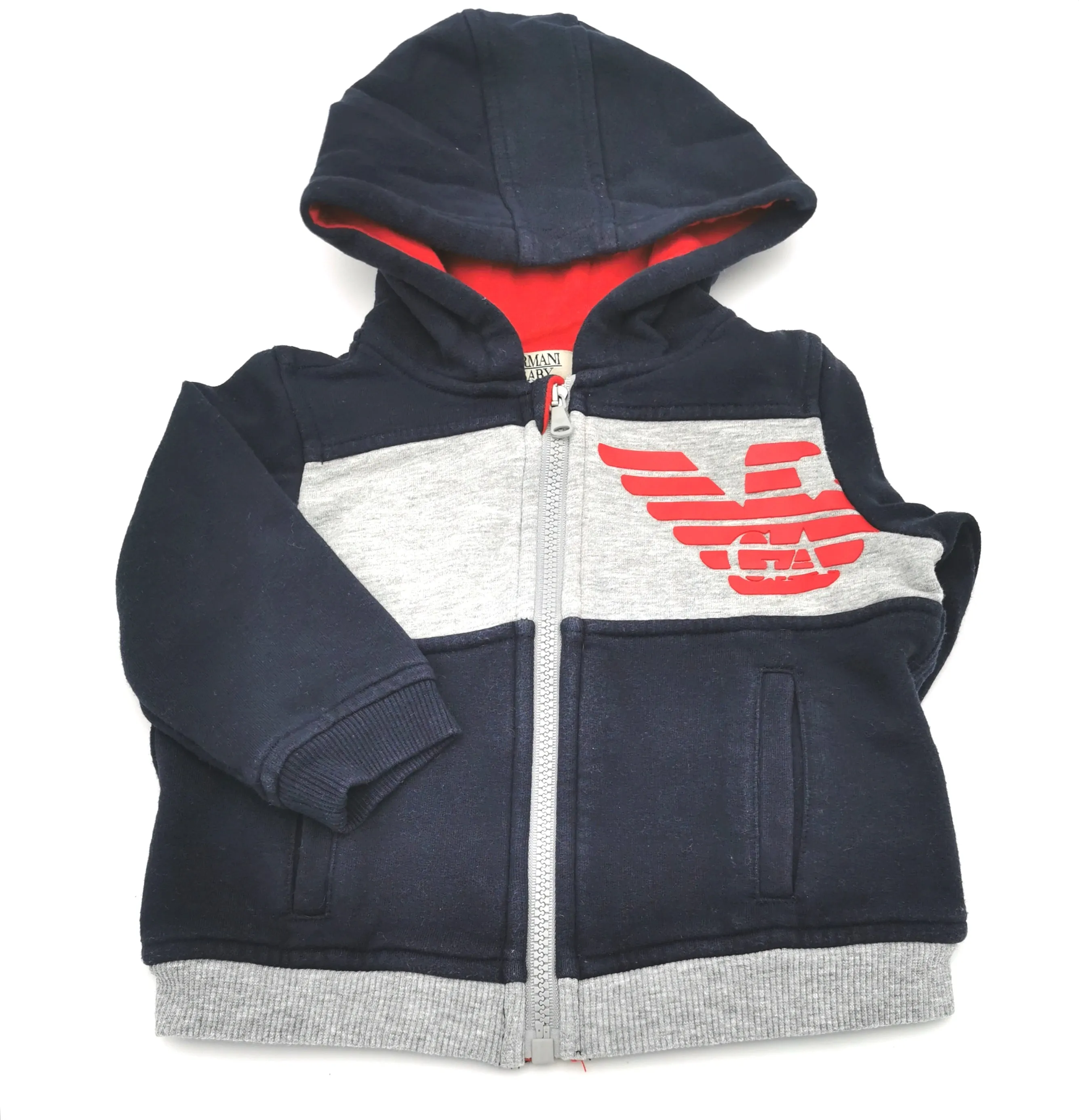 BABY BOY SIZE 6 MONTHS - BABY ARMANI, 2 Piece Matching Hoodie & Sweatpants EUC B24