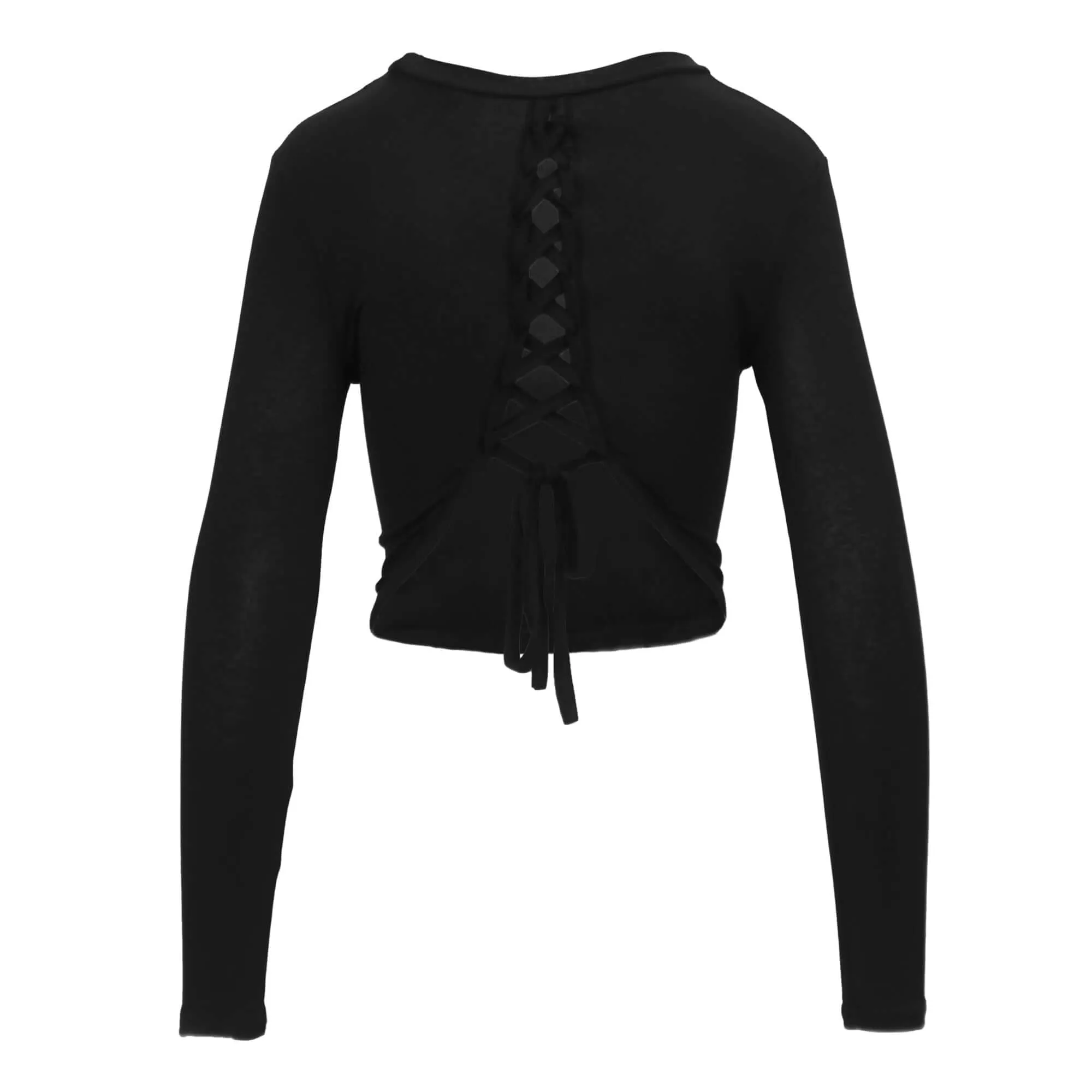 Back String Crop Tee