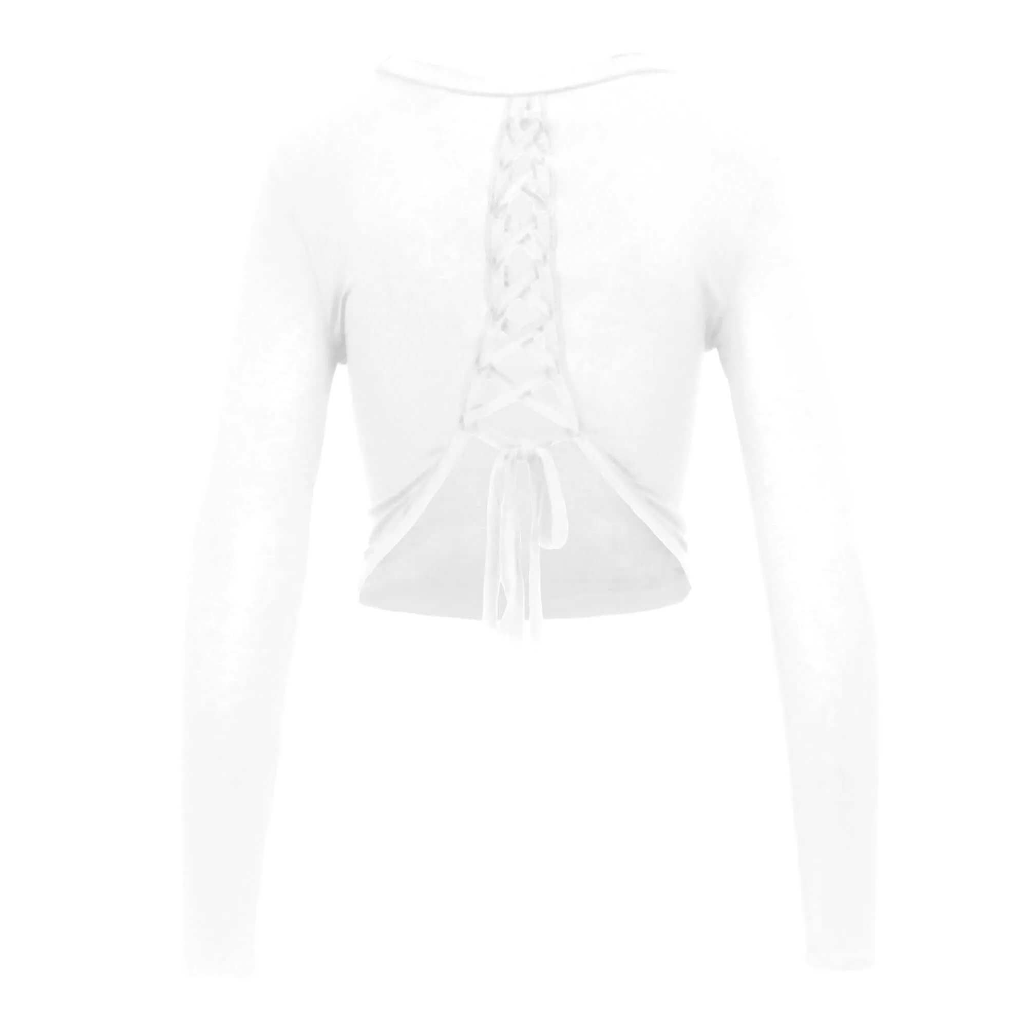 Back String Crop Tee