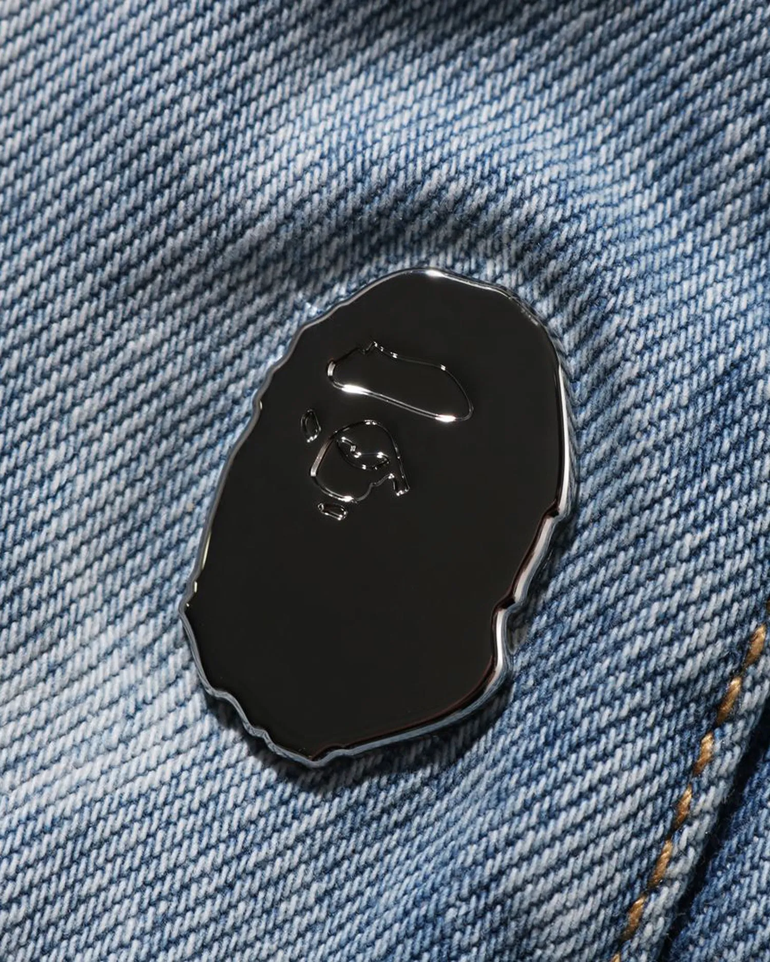 BAPE Hexagram Laser Destroy Denim Jacket