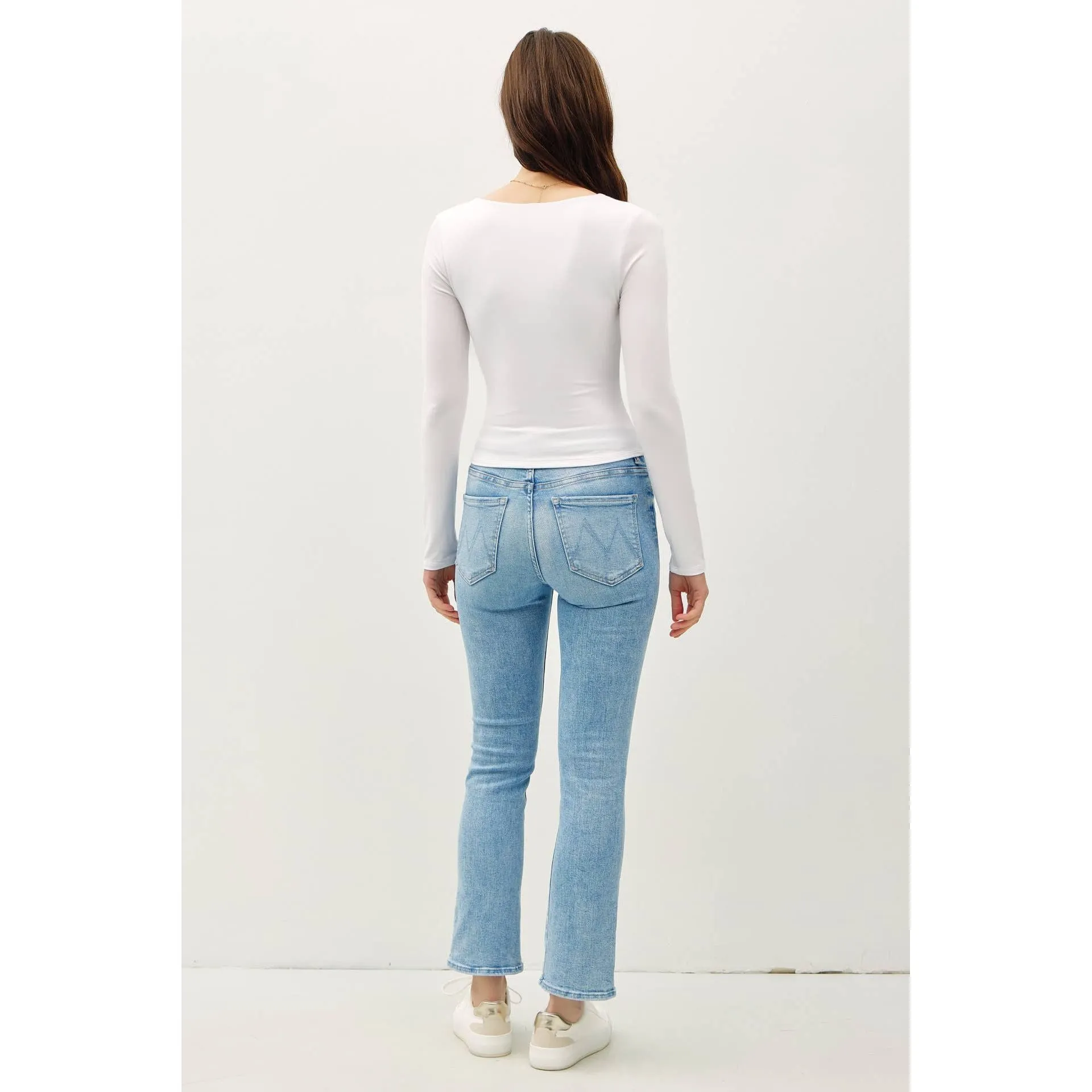 BASIC SQUARE NECK LONG SLEEVE TOP