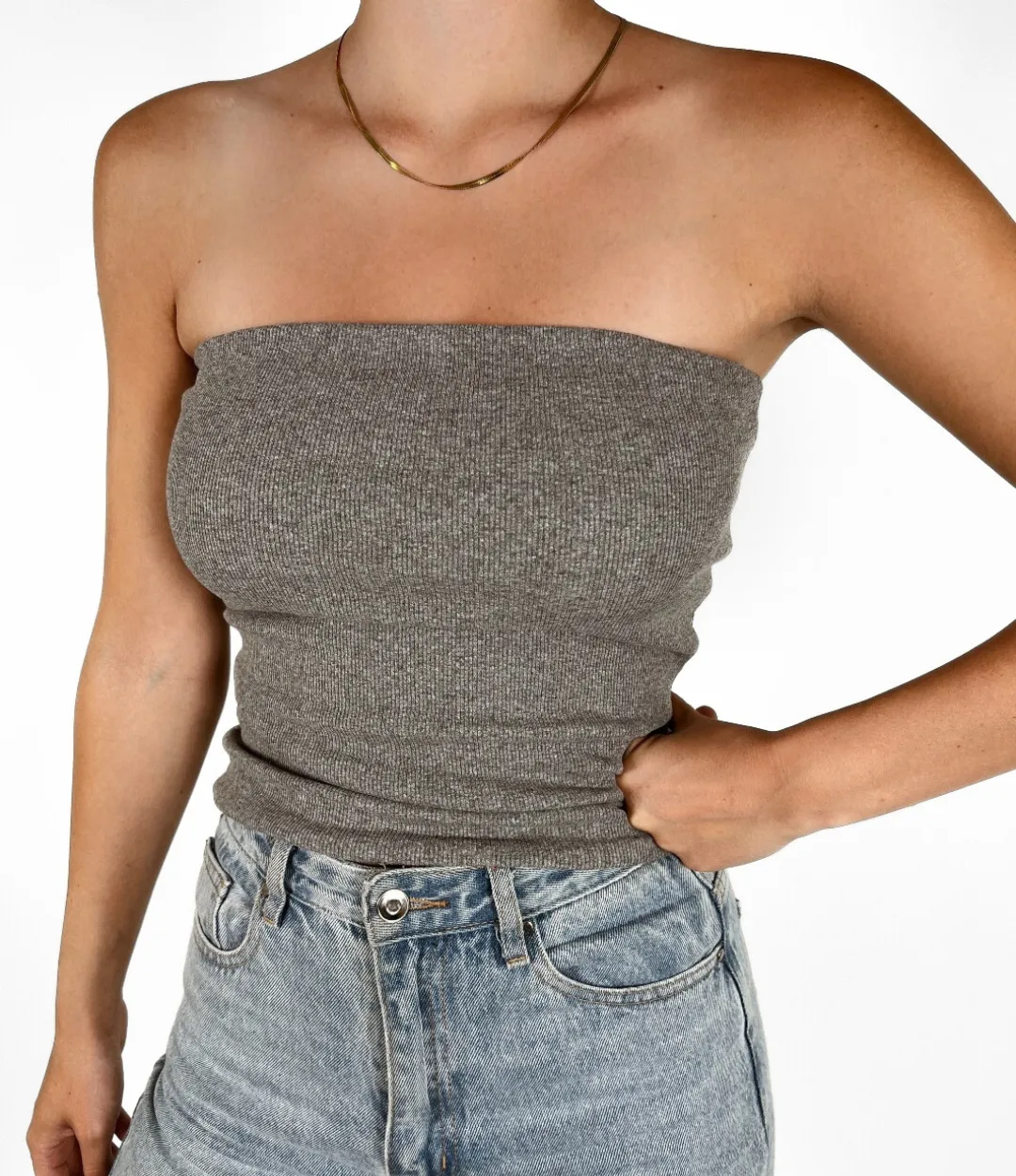 Basic Tube Top Sophia | Grijs
