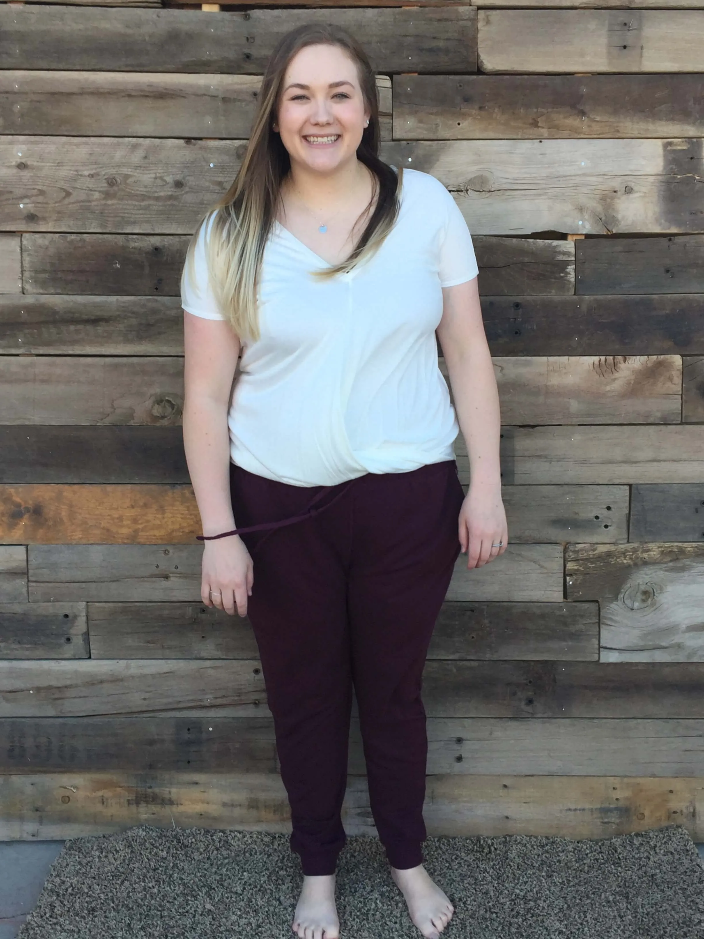 Basic Twisted Ivory Blouse