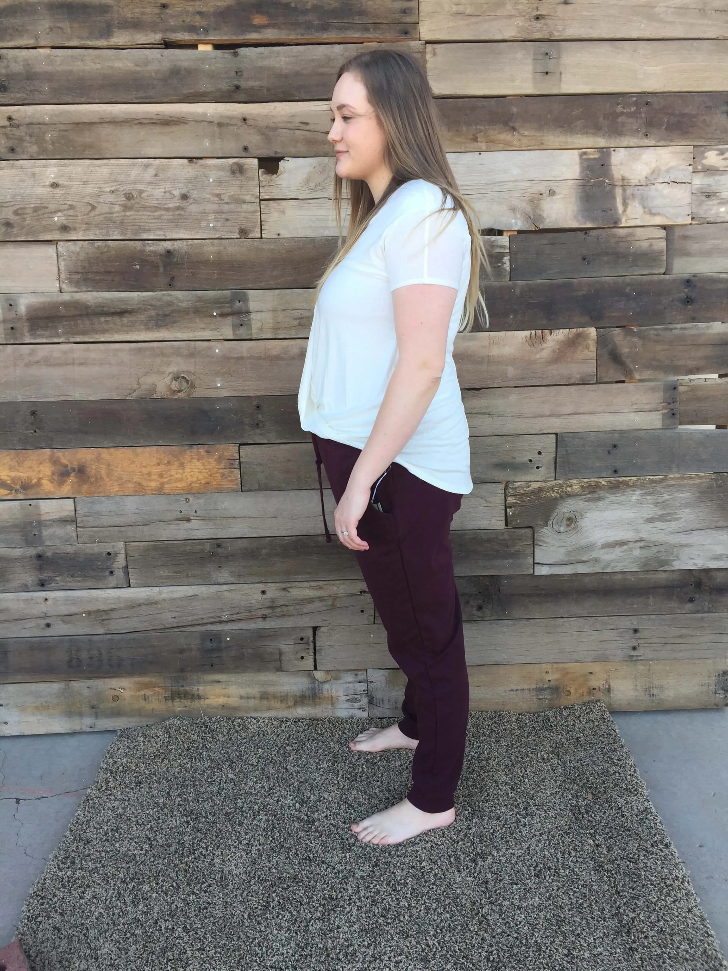 Basic Twisted Ivory Blouse