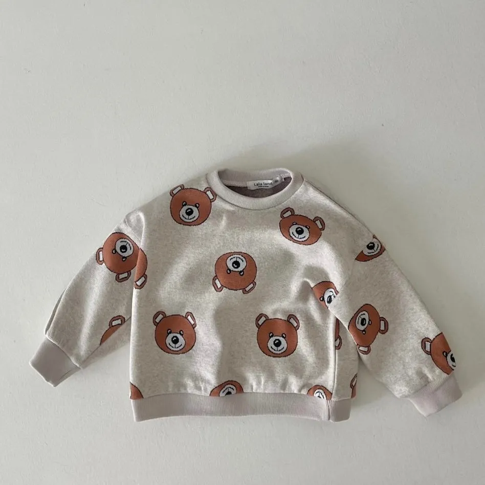 Bear Jacquard Sweatshirt - Oatmeal