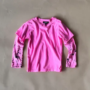 Beck-Splatter 2fer Tee | Pink