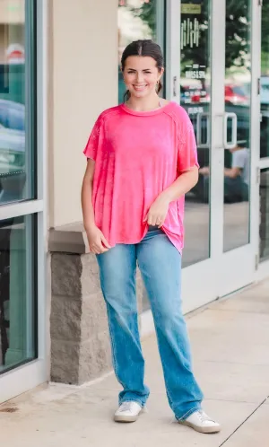Been Thinking Ribbed Top in Pink