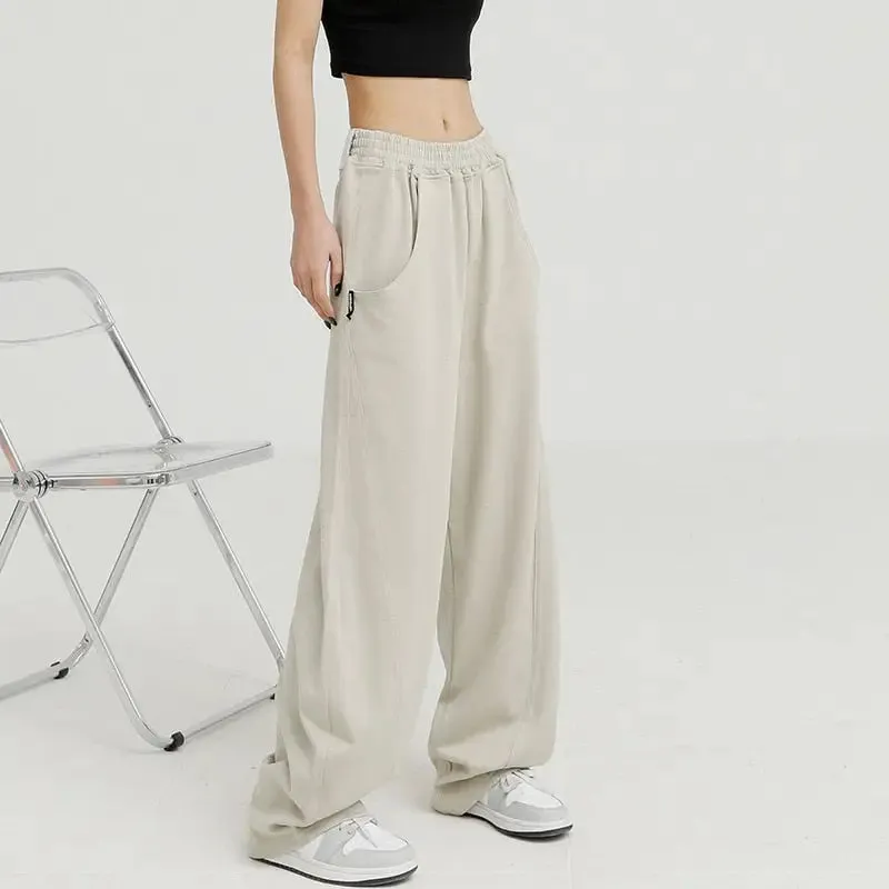Beige Jogging Pants Y2K Style Unisex
