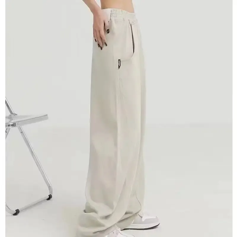 Beige Jogging Pants Y2K Style Unisex