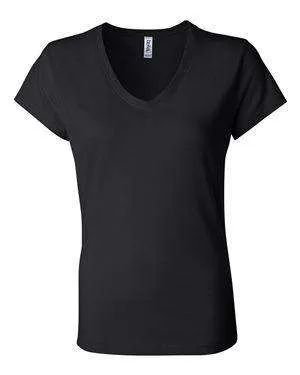 Bella   Canvas Women's Jersey V-Neck T-Shirt - 6005