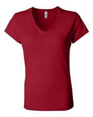 Bella   Canvas Women's Jersey V-Neck T-Shirt - 6005