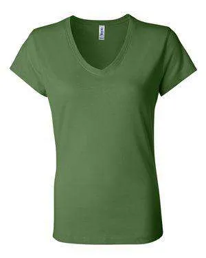 Bella   Canvas Women's Jersey V-Neck T-Shirt - 6005