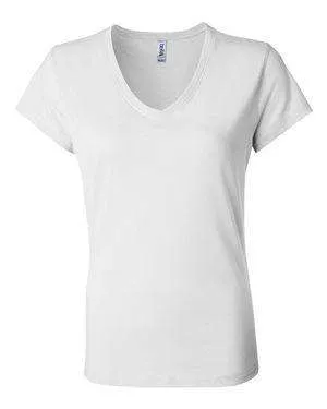 Bella   Canvas Women's Jersey V-Neck T-Shirt - 6005