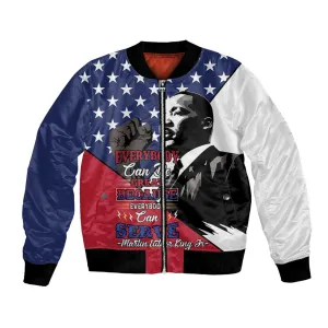 Black Americans Happy MLK Day Bomber Jacket Everybody Can Be Great Because Everybody Can Serve LT15