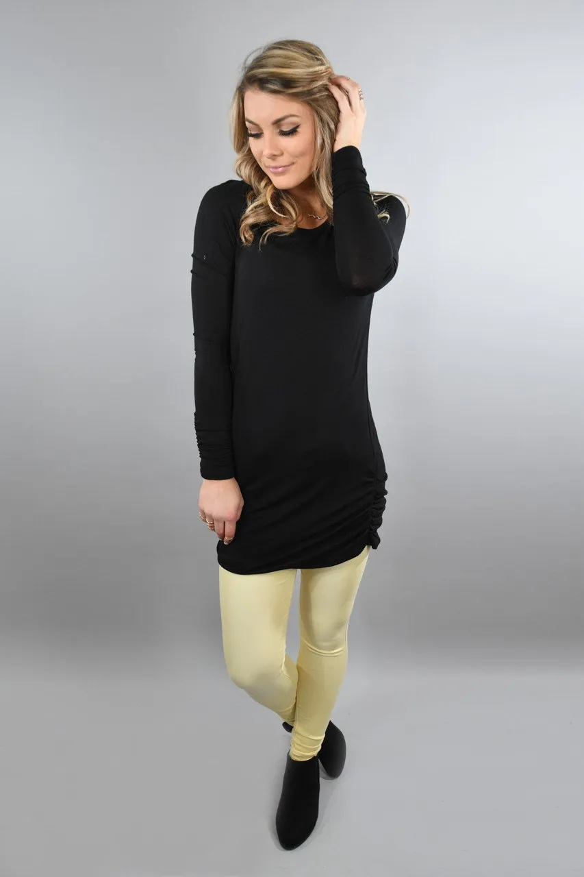 Black Basic Layering Top