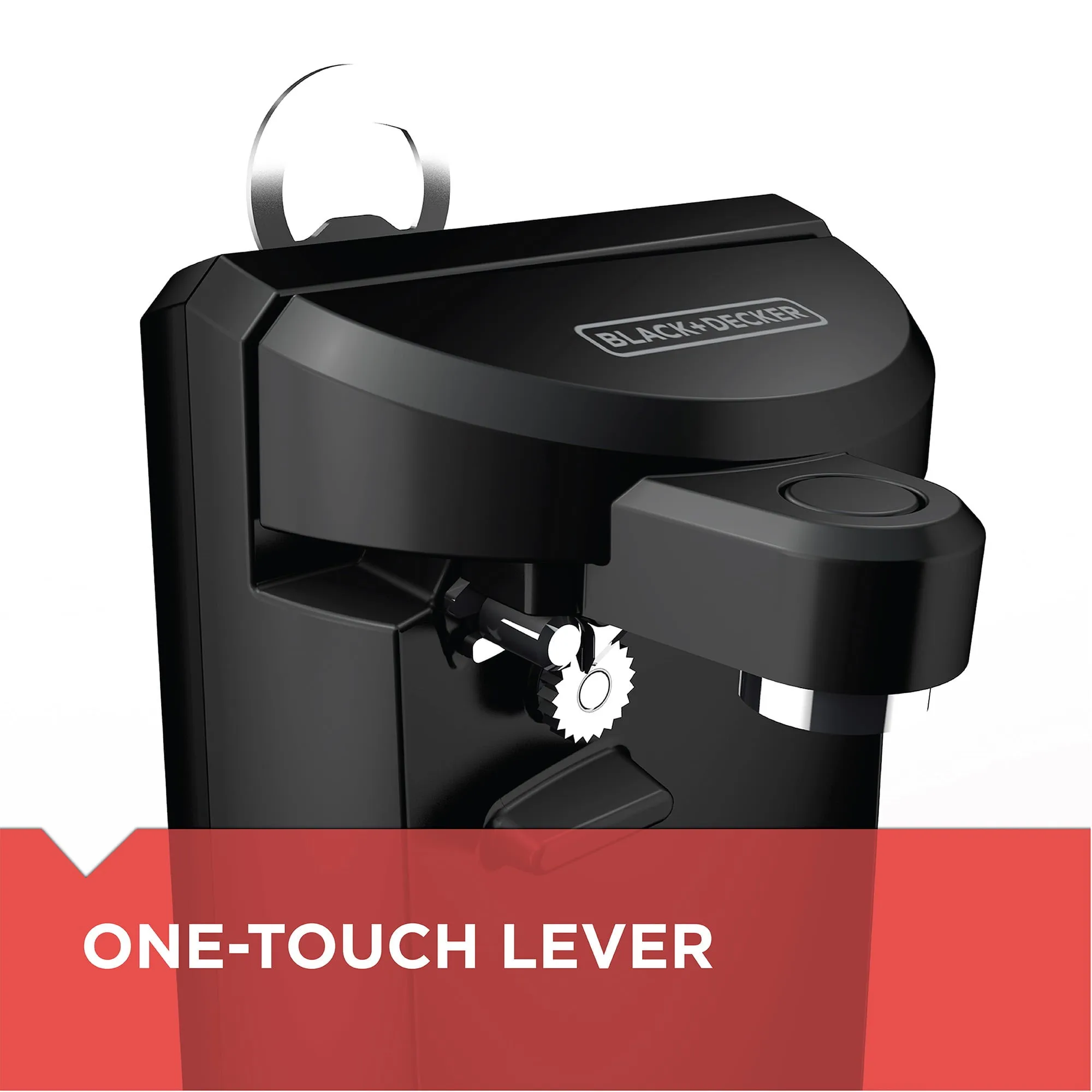 BLACK DECKER Easy Cut Extra-Tall Can Opener W/ Sharpener And Bottle Opener Black