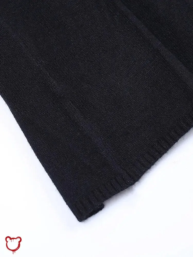 Black Gothic A-Line Mini Skirt