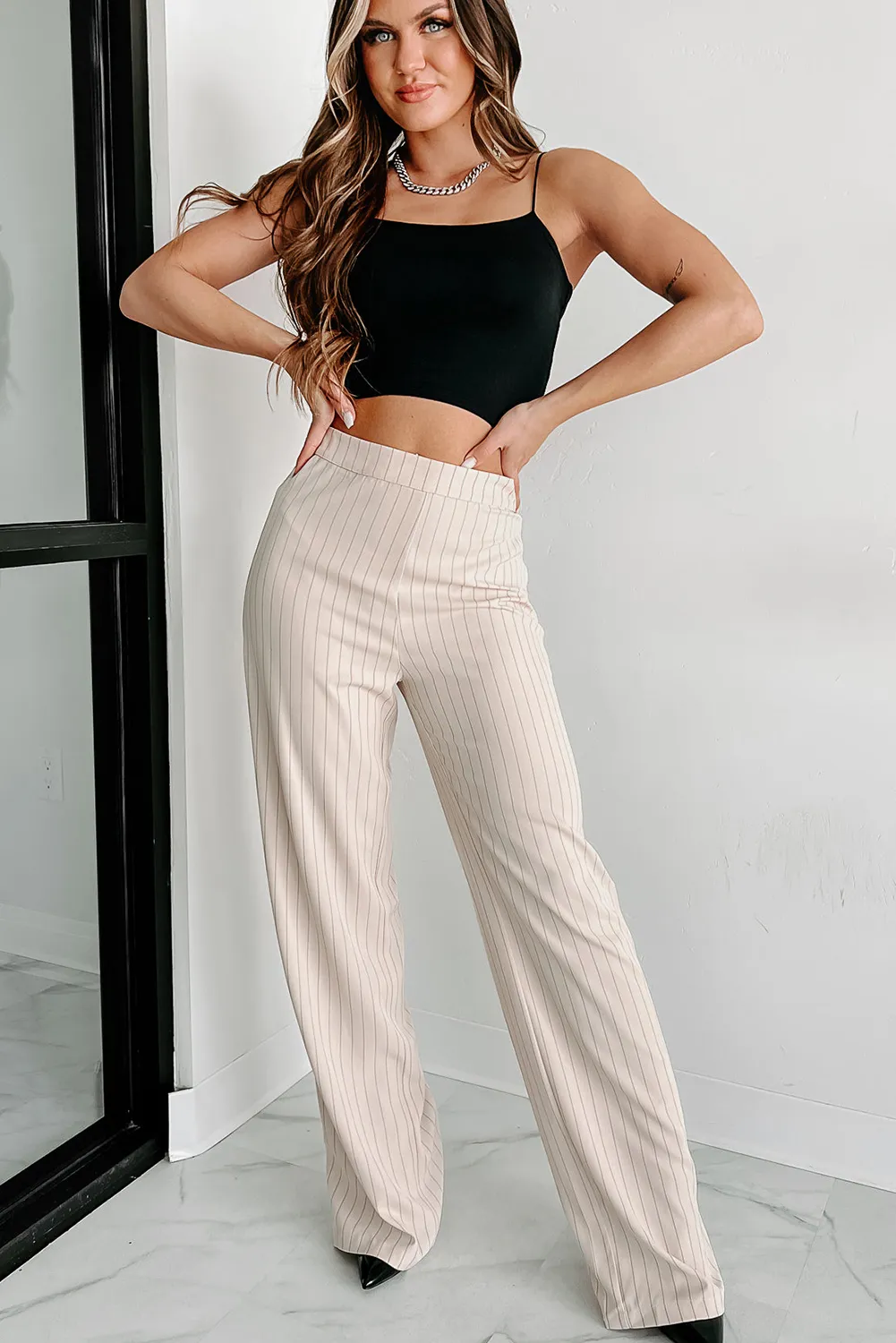 Black Spaghetti Strap Skinny Fit Cropped Tank Top