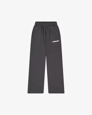 BLOCK WIDE-LEG SWEATPANTS | Slate