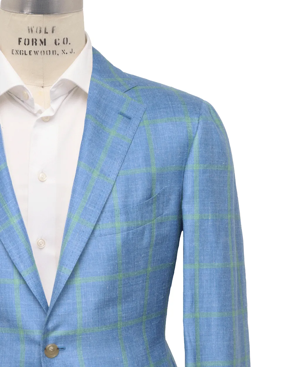Blue and Green Windowpane Sportcoat
