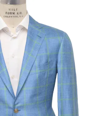 Blue and Green Windowpane Sportcoat
