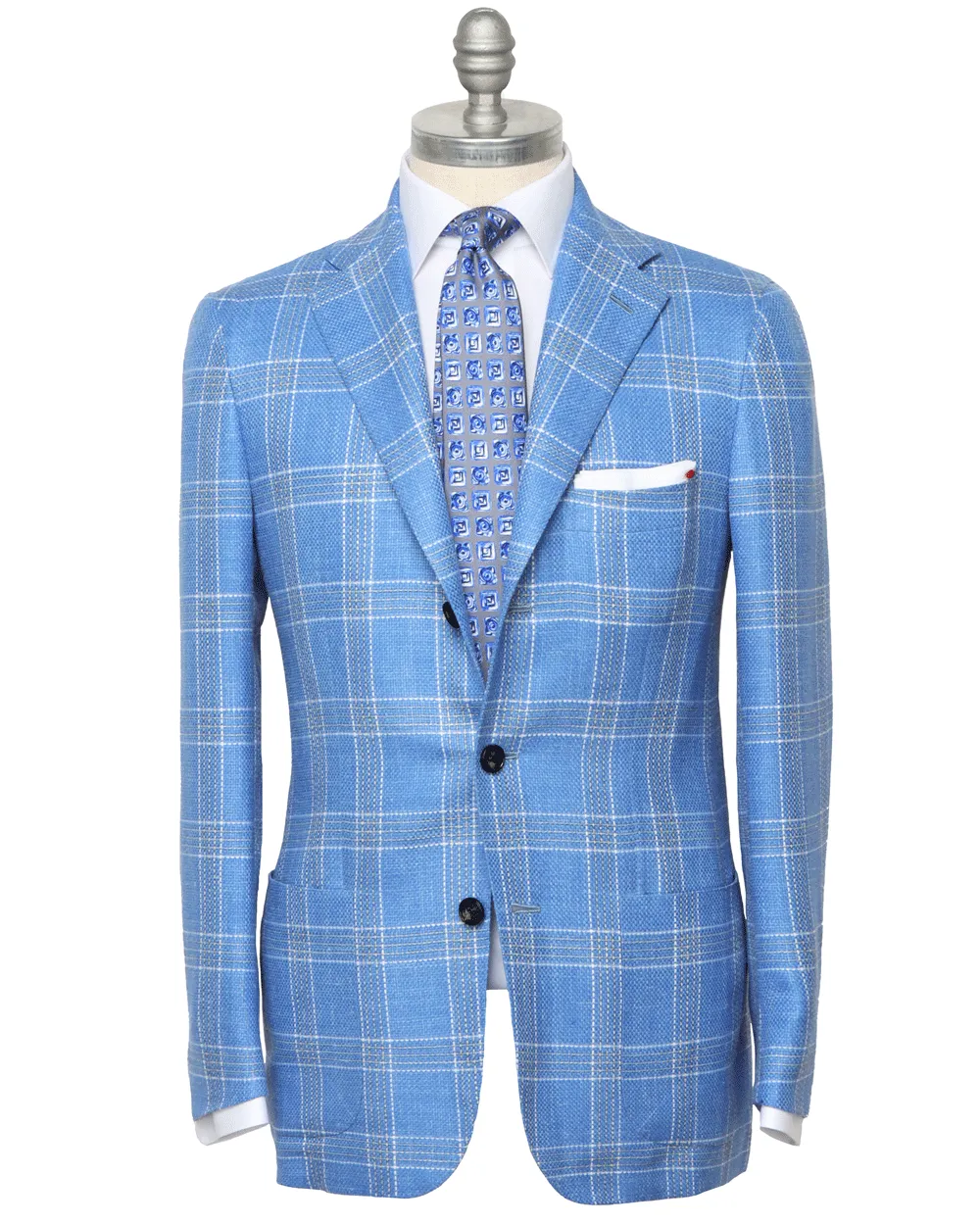 Blue and White Plaid Sportcoat