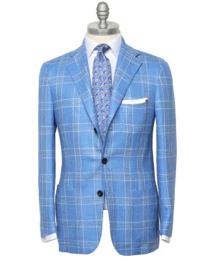 Blue and White Plaid Sportcoat