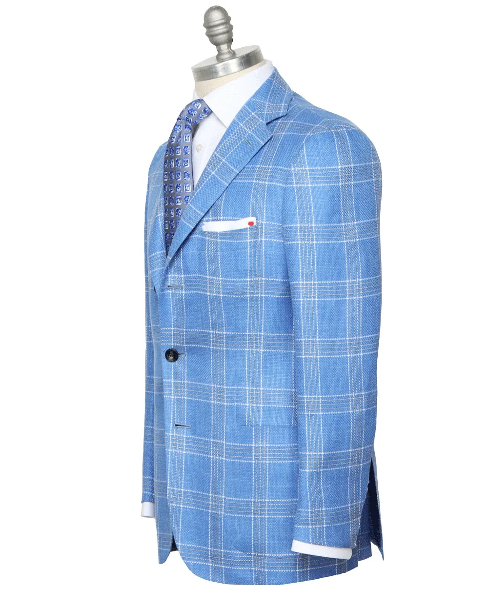 Blue and White Plaid Sportcoat
