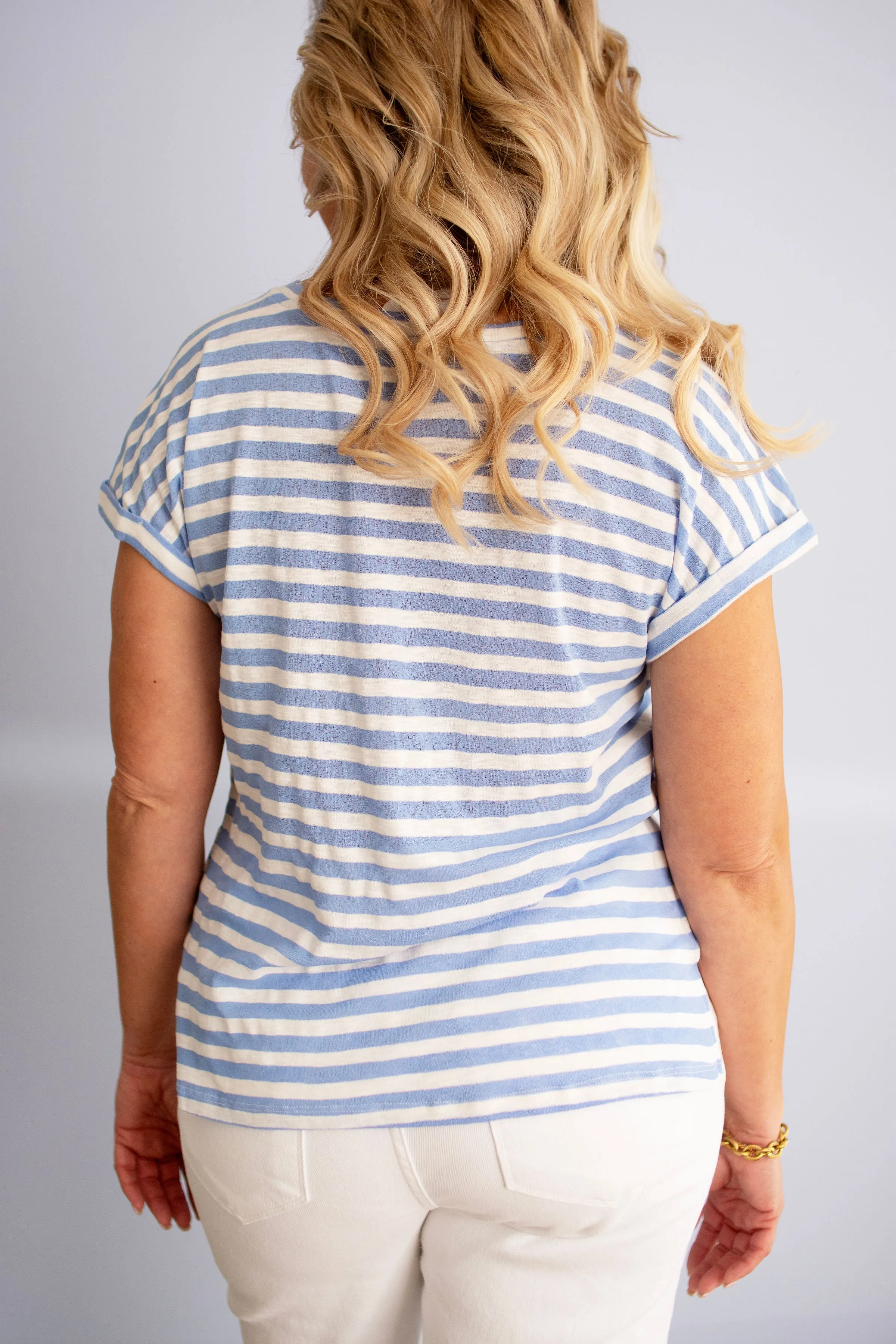 Blue Striped Top