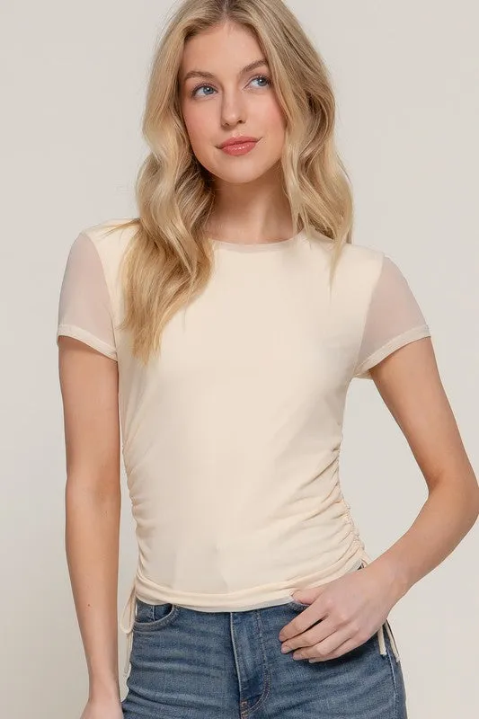 Blusa Active Basic Mangas Cortas Lisa Para Damas