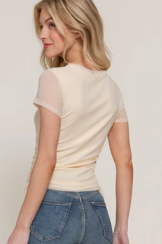 Blusa Active Basic Mangas Cortas Lisa Para Damas