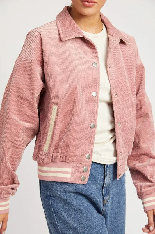 Bomber Jacket With Collar