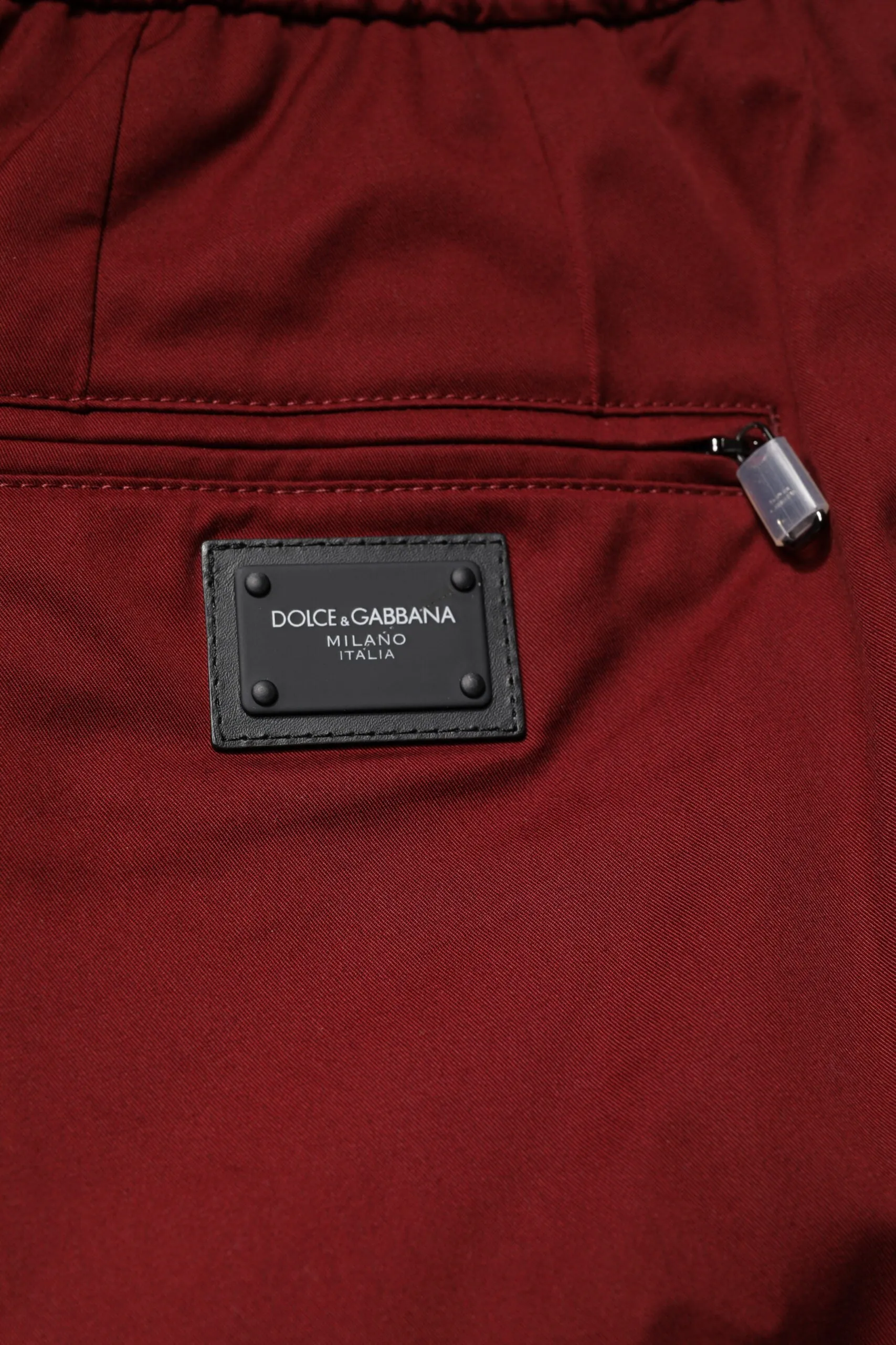 Bordeaux Cotton Men Jogger Sweatpants Pants