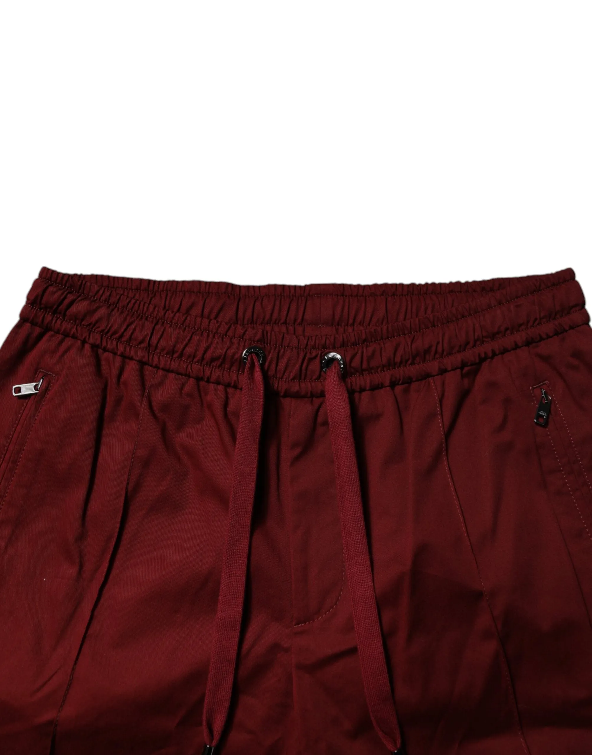 Bordeaux Cotton Men Jogger Sweatpants Pants