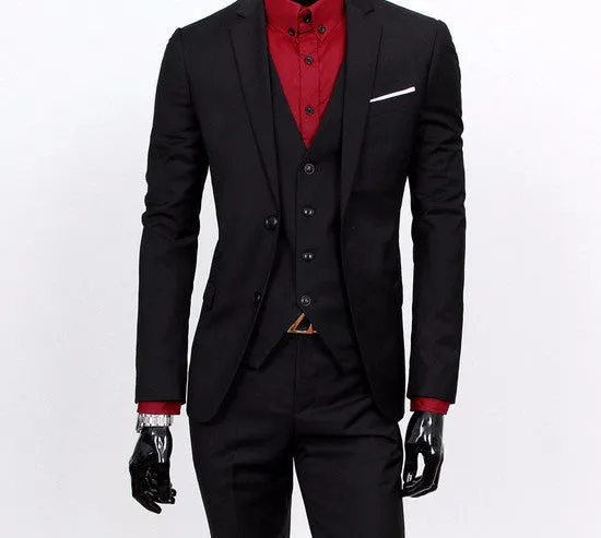 boutique men suit sets / Men's two button Blazers suit vest jacket pants