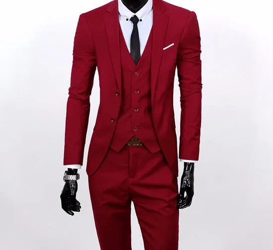 boutique men suit sets / Men's two button Blazers suit vest jacket pants