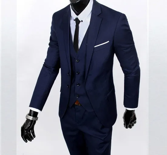 boutique men suit sets / Men's two button Blazers suit vest jacket pants