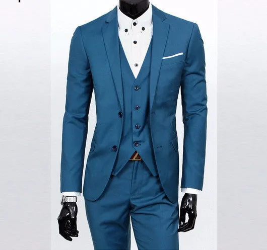 boutique men suit sets / Men's two button Blazers suit vest jacket pants