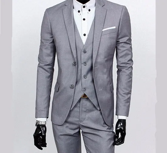boutique men suit sets / Men's two button Blazers suit vest jacket pants
