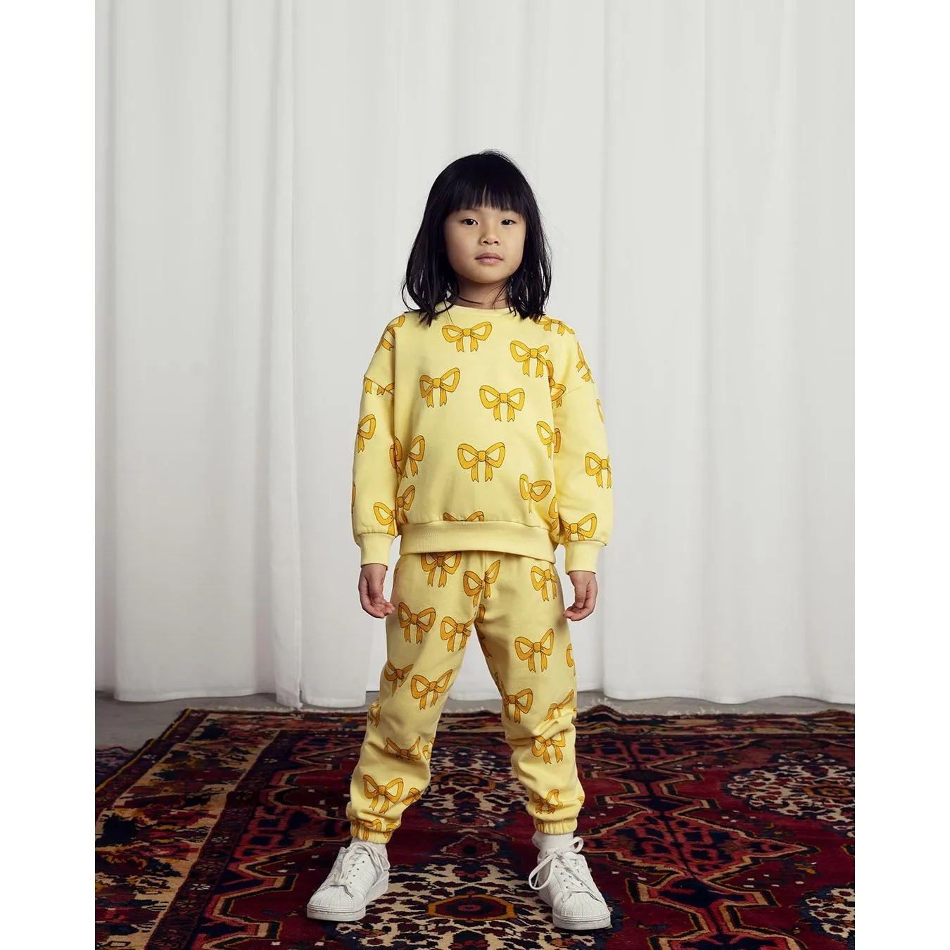 Bow Aop Sweatpants - Yellow
