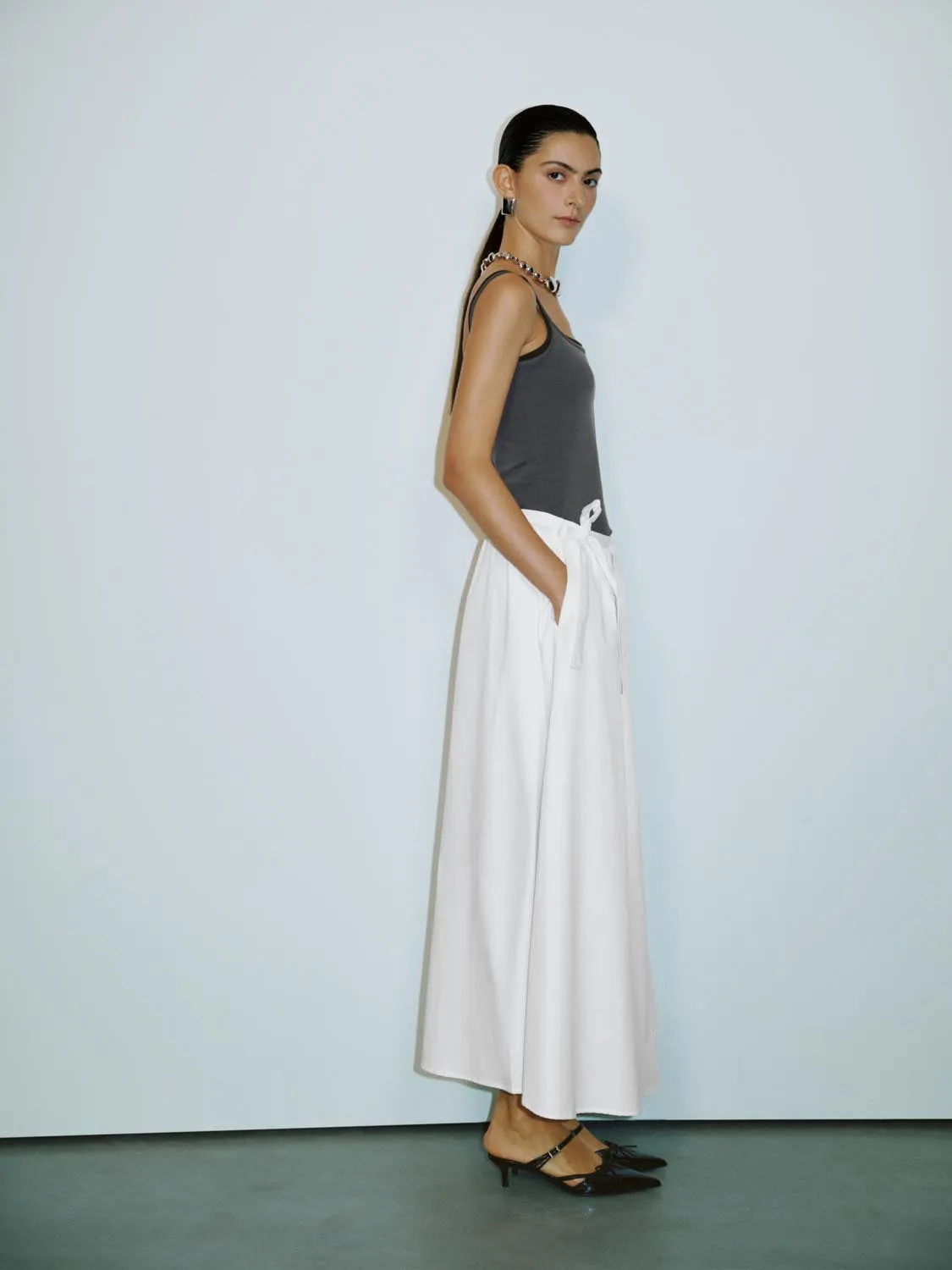 Bow Decor A-Line Skirts
