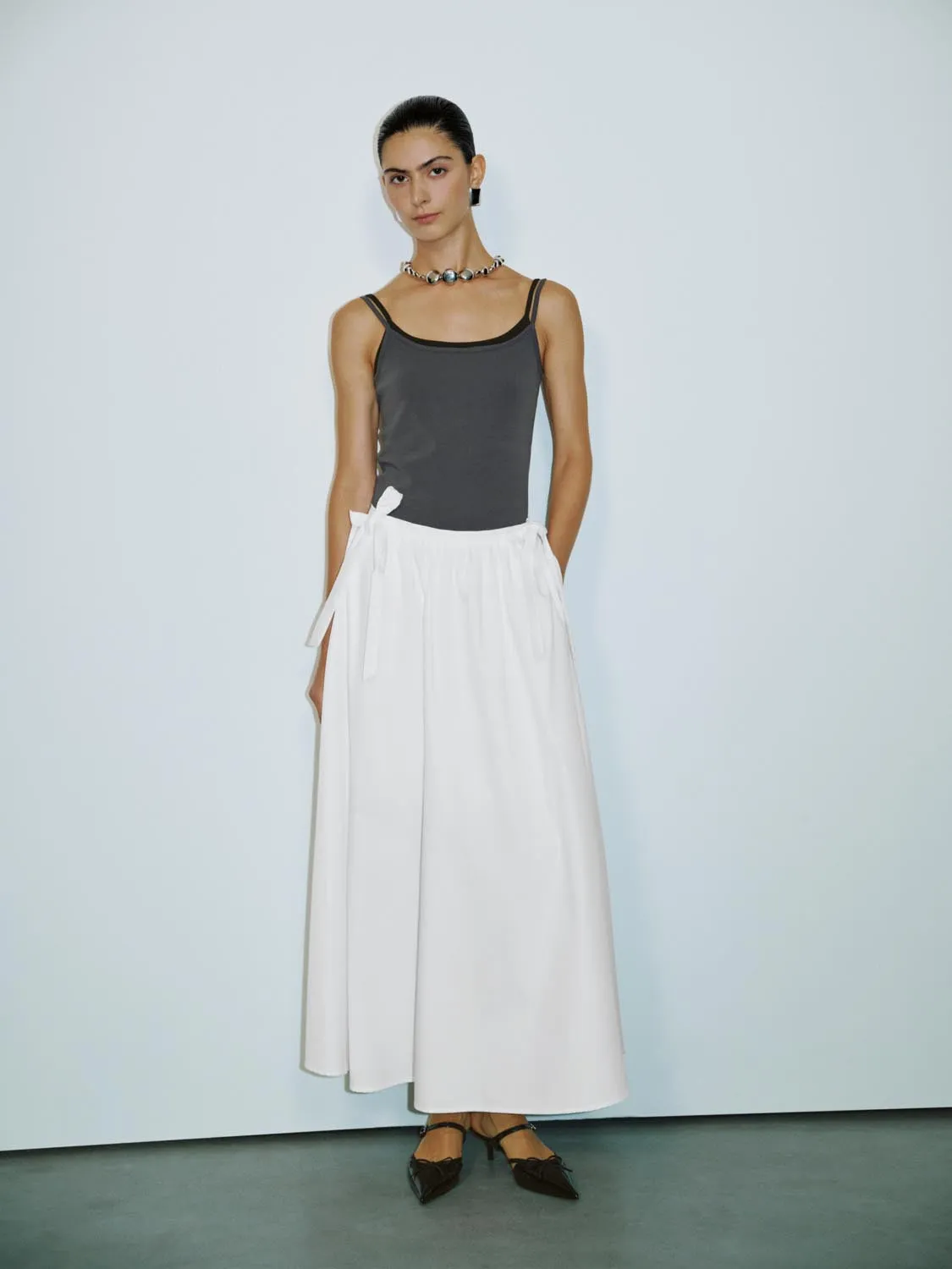 Bow Decor A-Line Skirts