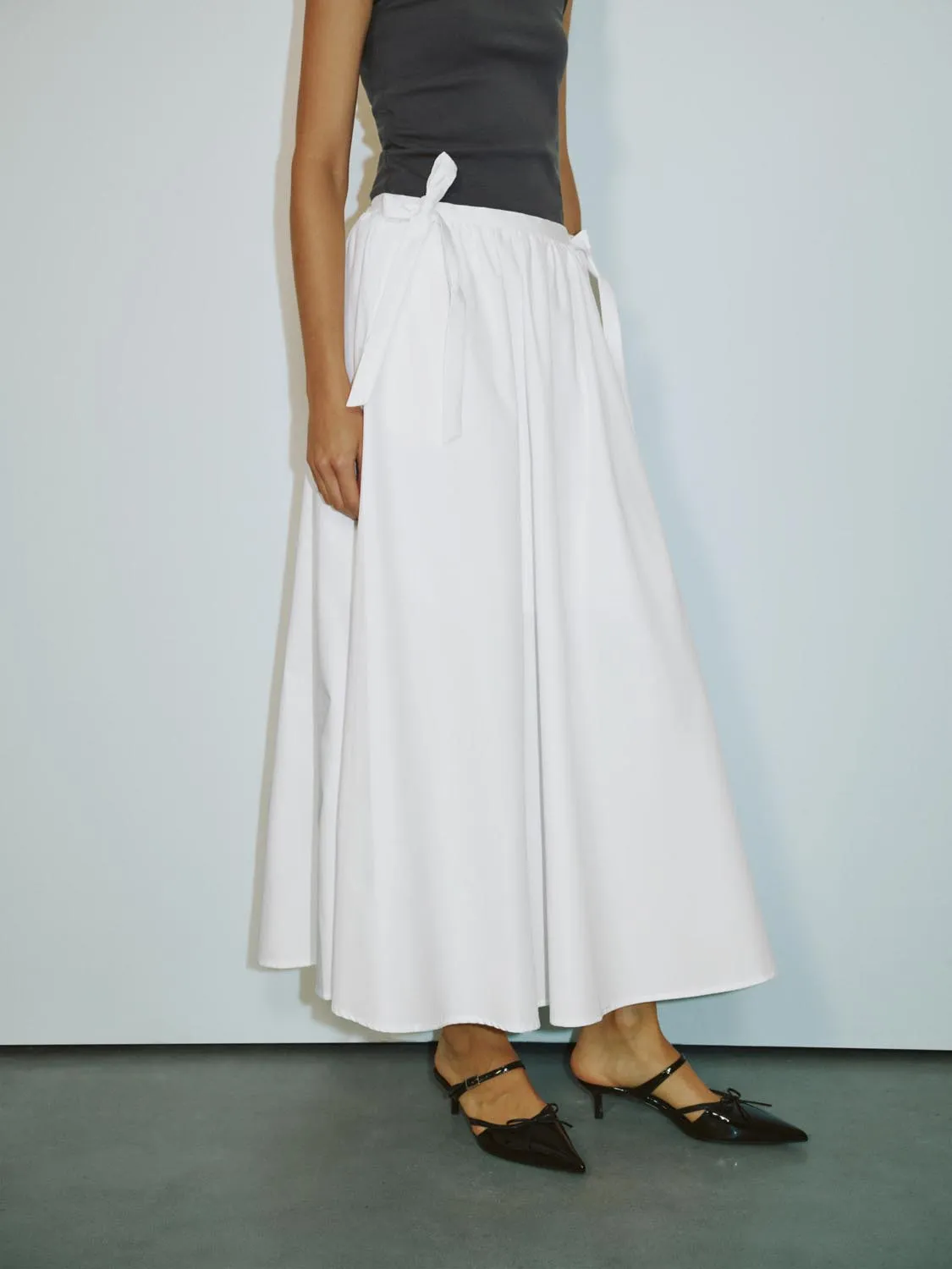 Bow Decor A-Line Skirts