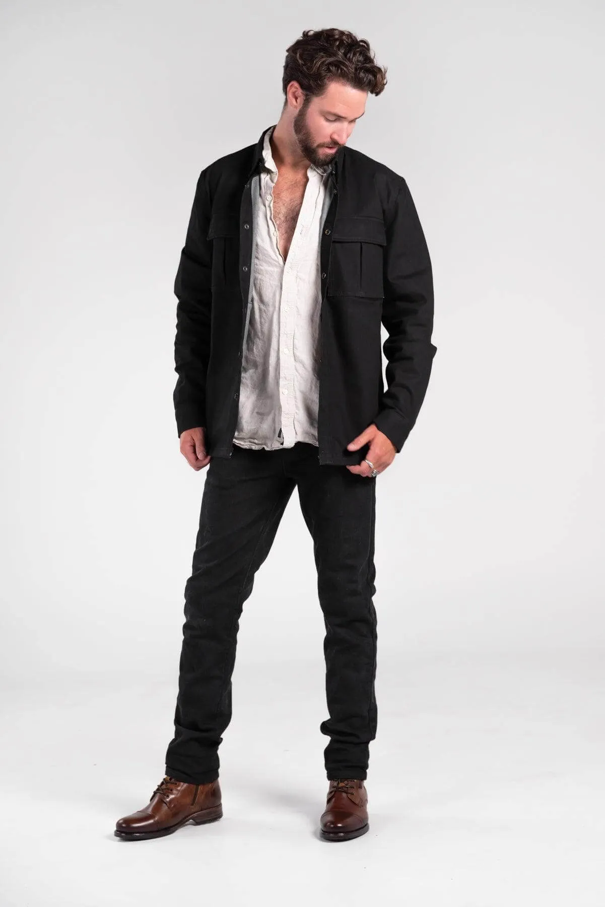 Brooklyn Reinforced Denim Motorcycle Shirt