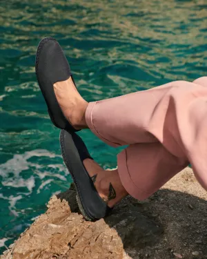 Brummel Lyocell Linen Blend Slippers - Q81VM - Luca Rubinacci x Manebí Navy Blue